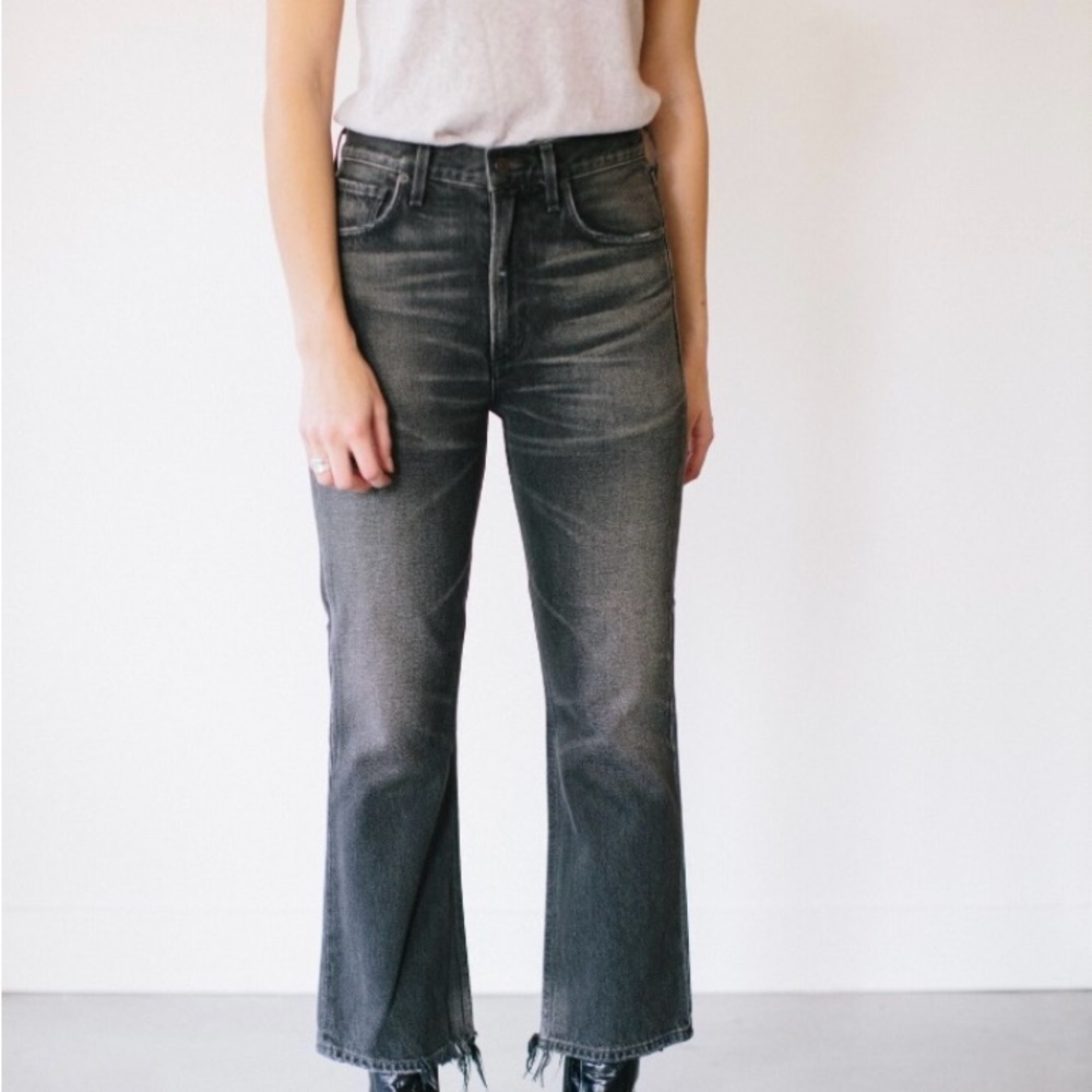 One of a KIND Citizens of Humanity High Rise Estella Flare jeweled jeans